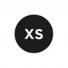 Kleding stickers - XS - Wit op zwart glans - Vooraanzicht