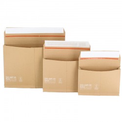 Kartonnen brievenbus envelop - A4+ maximaal - Retoursluiting - Bruin - FSC® - Toepassing