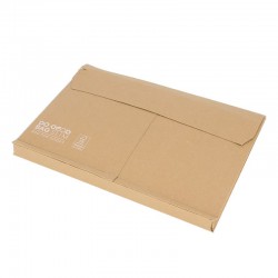 Kartonnen brievenbus envelop - A4+ maximaal - Retoursluiting - Bruin - FSC® - Toepassing dicht