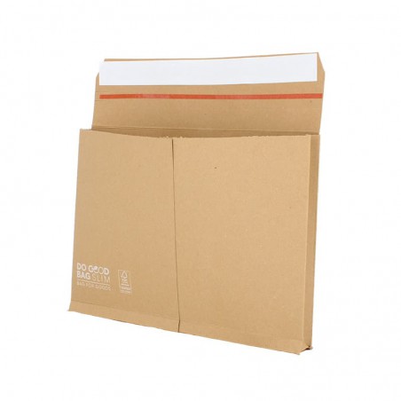 Kartonnen brievenbus envelop - A4+ maximaal - Retoursluiting - Bruin - FSC®