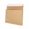 Kartonnen brievenbus envelop - A4+ maximaal - Retoursluiting - Bruin - FSC® - Zijaanzicht