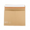 Kartonnen brievenbus envelop - A4+ maximaal - Retoursluiting - Bruin - FSC® - Vooraanzicht