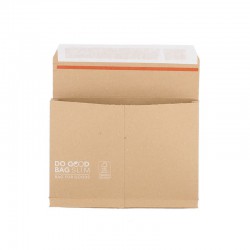 Kartonnen brievenbus envelop - A5 - Retoursluiting - Bruin - FSC® - Vooraanzicht