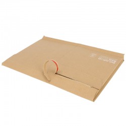Kartonnen brievenbus envelop - A6 - Retoursluiting - Bruin - FSC® - Toepassing tearstrip