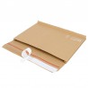 Kartonnen brievenbus envelop - A6 - Retoursluiting - Bruin - FSC® - Toepassing plakstrip