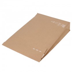 Papieren brievenbus envelop - Retoursluiting - Bruin - Dicht