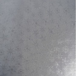 Preeg papier (embossed) - Sneeuwvlokken - Zilver - Close-up