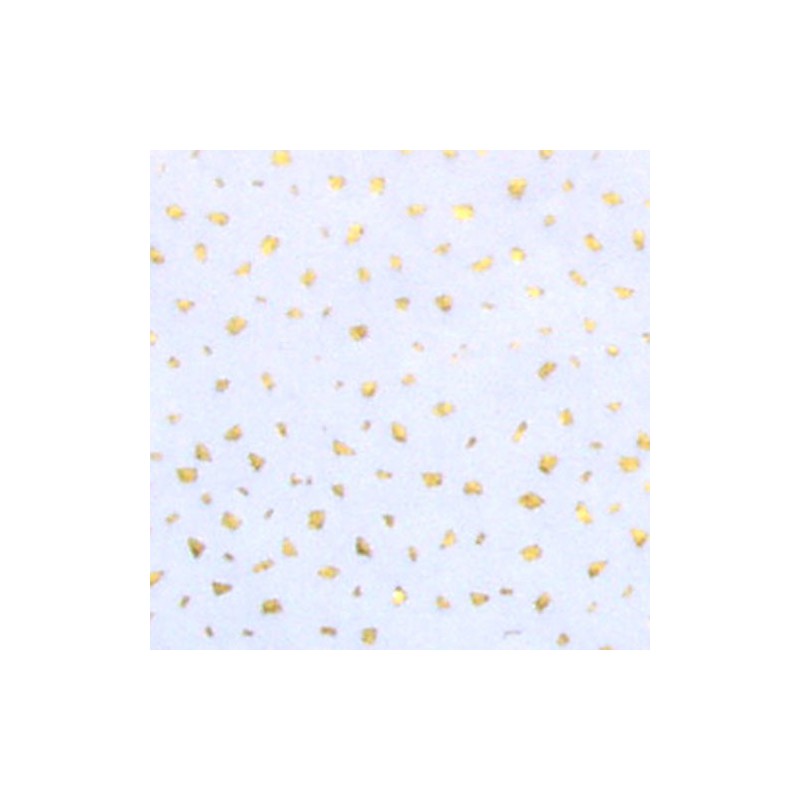 Zijdepapier - Edelstenen - Goud metallic op wit - 50x75 cm Paco Verpakkingen