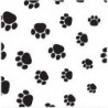 Zijdepapier - Puppy Pootjes - Zwart op wit - Close-up