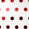 Zijdepapier - Stippen - Rood op wit - Close-up